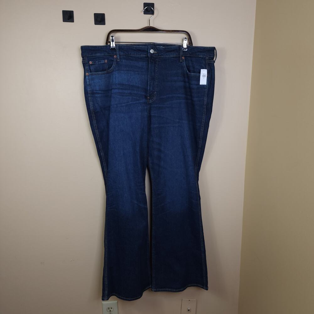 Old Navy Higher High-Waisted Cotton-Hemp Blend Flare Jeans Size 22